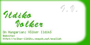 ildiko volker business card