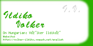 ildiko volker business card